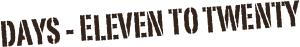 days - eleven to twenty